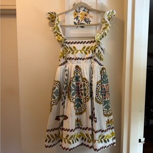 Anthropologie Printed Cotton Mini Dress